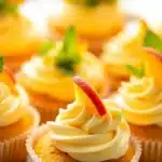 honey peach cream cheese cupcakes