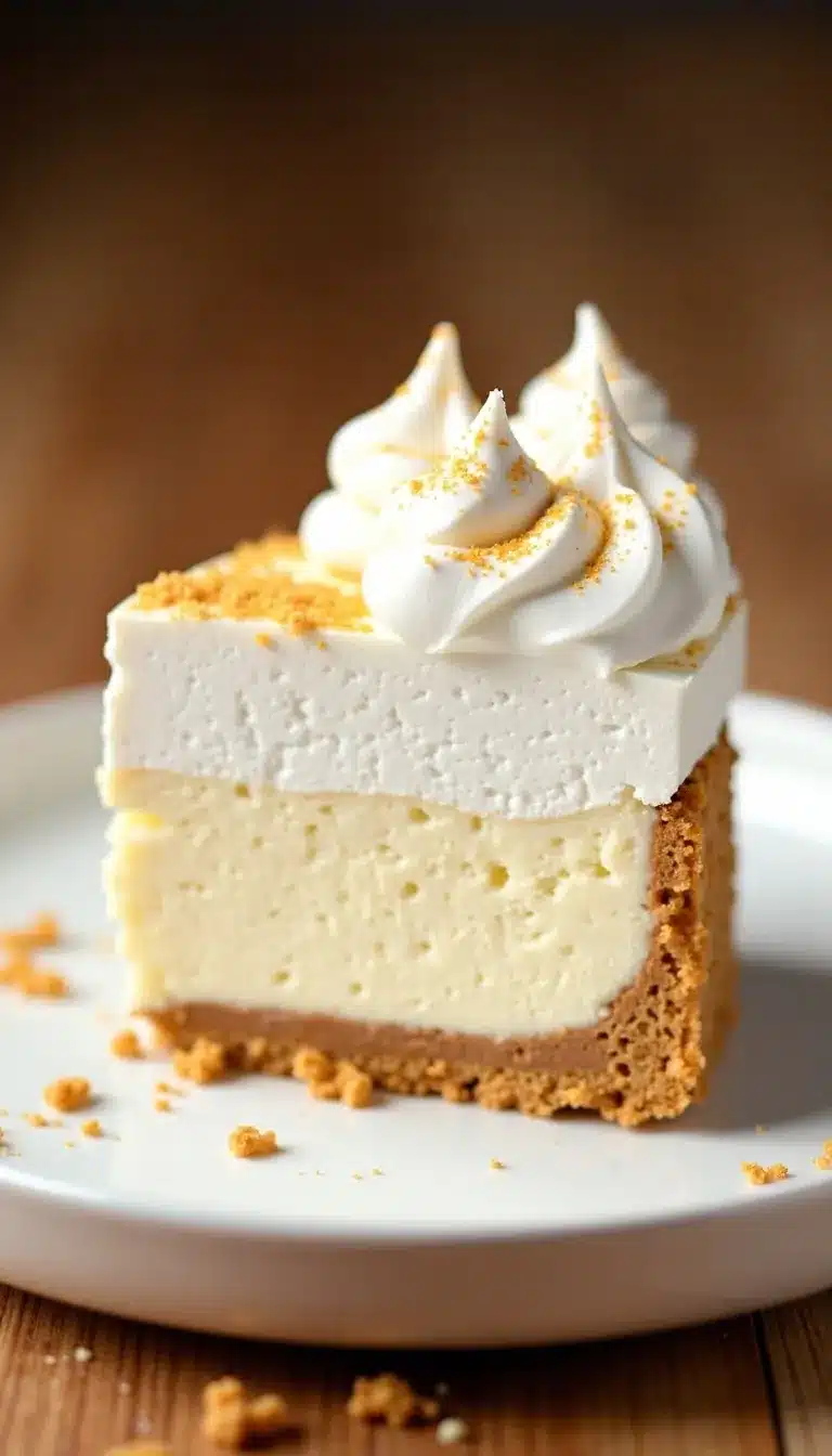 Pinterest pin for marshmallow cheesecake