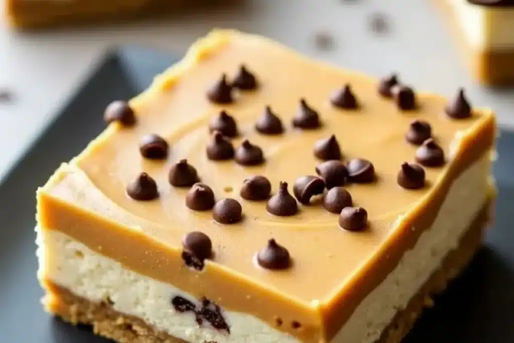 No Bake Peanut Butter Cheesecake Bars