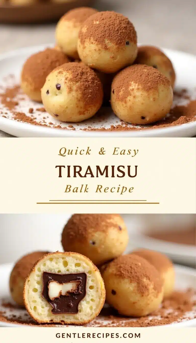 Pinterest pin for tiramisu balls