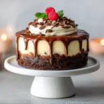 Brownie Cheesecake Birthday Cake