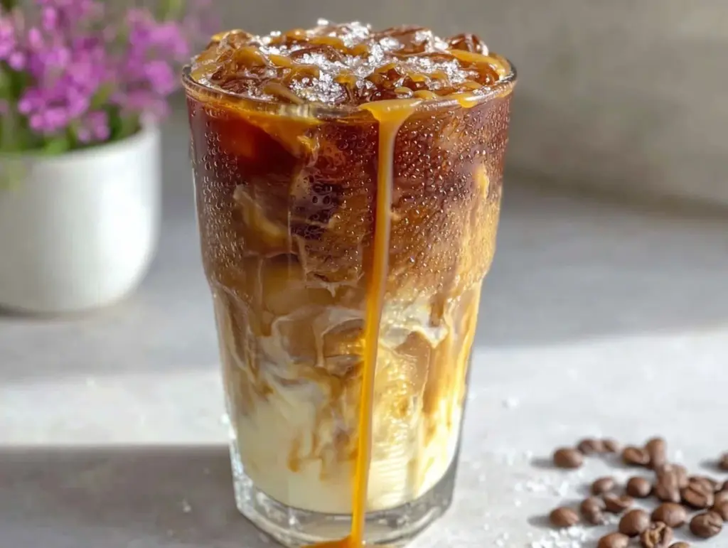 caramel iced coffee - featured image
