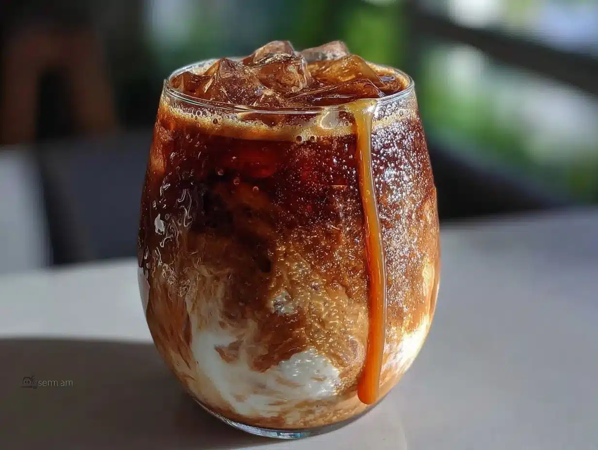 Easy Caramel Iced Coffee Recipe – Perfect Summer Drink 4 caramel iced coffee preparation steps