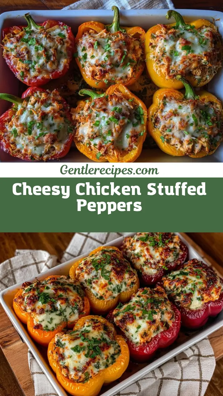 Cheesy Chicken Stuffed Peppers - Easy Healthy Dinner Recipe 5 Cheesy Chicken Stuffed Peppers recipe