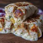 cheesy garlic chicken wraps - featured image