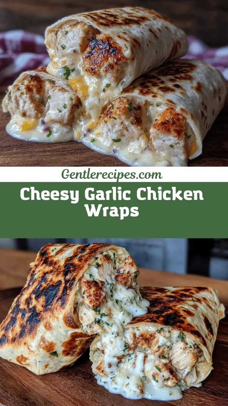 cheesy garlic chicken wraps recipe