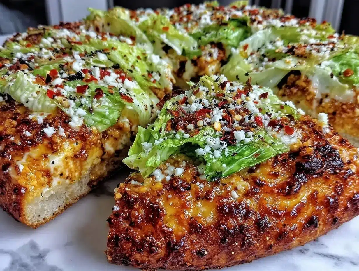 Easy Chicken Caesar Salad Pizza Recipe – Perfect Comfort Food 4 chicken caesar salad pizza preparation steps