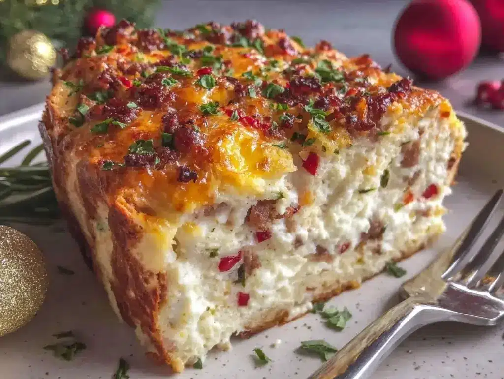 Christmas brunch strata - featured image