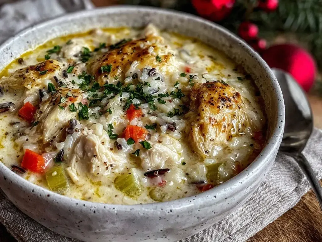 Christmas Turkey and Wild Rice Soup - featured image