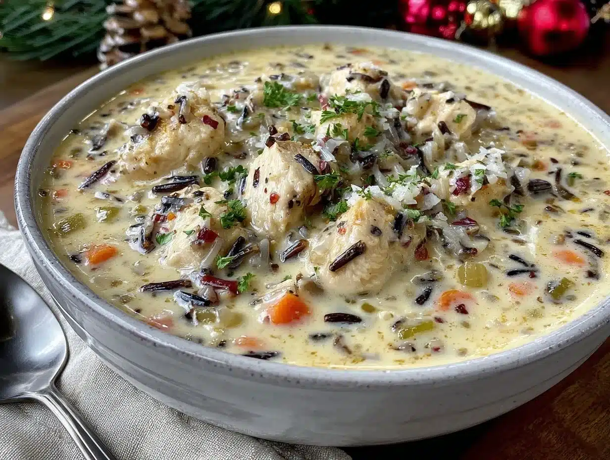 Christmas Turkey and Wild Rice Soup preparation steps