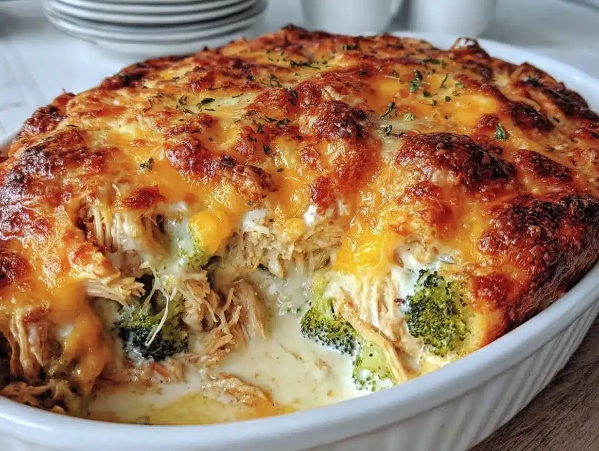 Creamy Chicken Broccoli Casserole Recipe - Easy Low Carb Dinner 4 creamy chicken broccoli casserole preparation steps