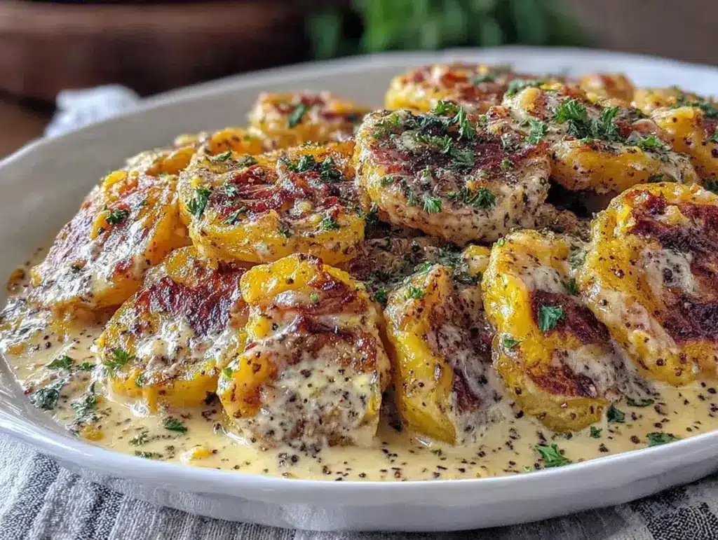 Creamy Garlic Sauce Potatoes - featured image