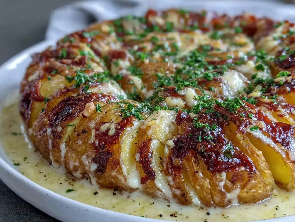 Creamy Garlic Sauce Potatoes preparation steps