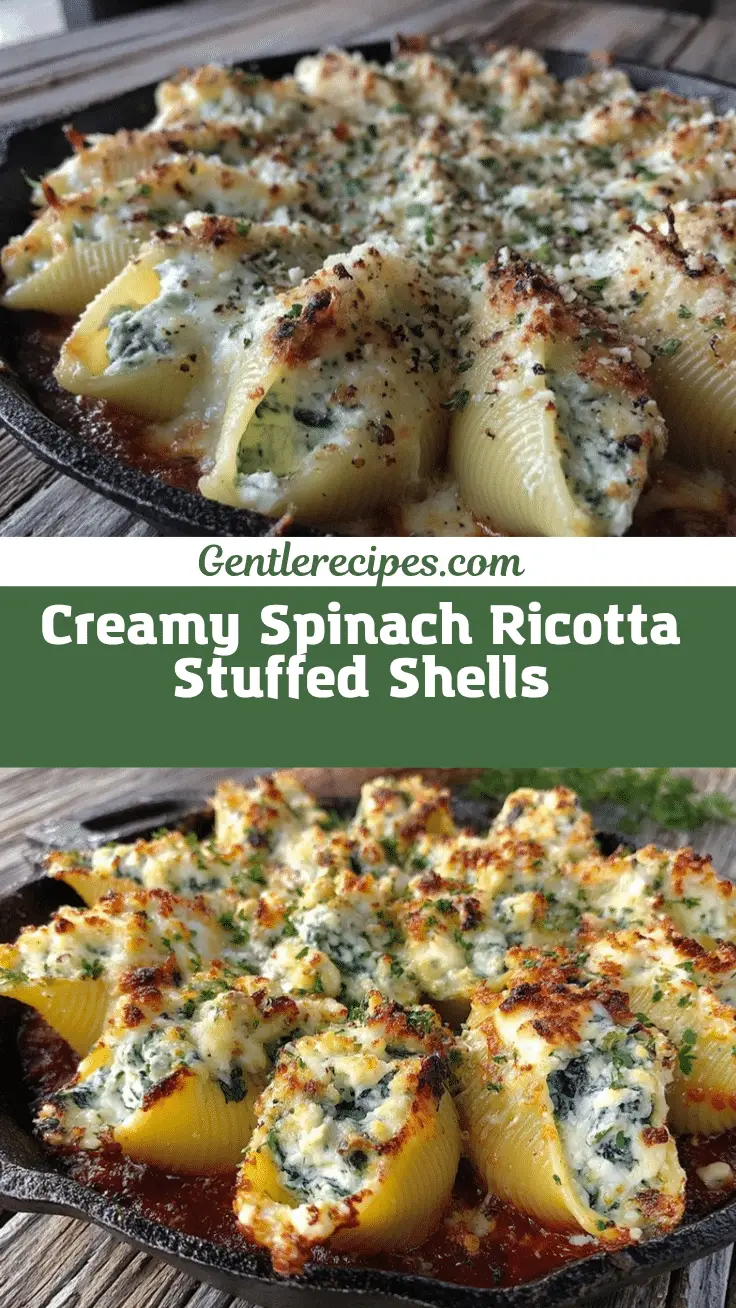 Creamy Spinach Ricotta Stuffed Shells - Best Easy Dinner Recipe 5 creamy spinach ricotta stuffed shells recipe