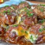 French Onion Meatballs - featured image
