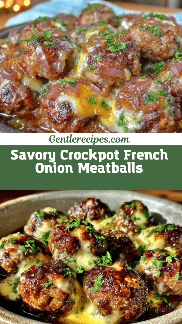 Savory French Onion Meatballs Recipe - Easy Crockpot Magic 5 French Onion Meatballs recipe