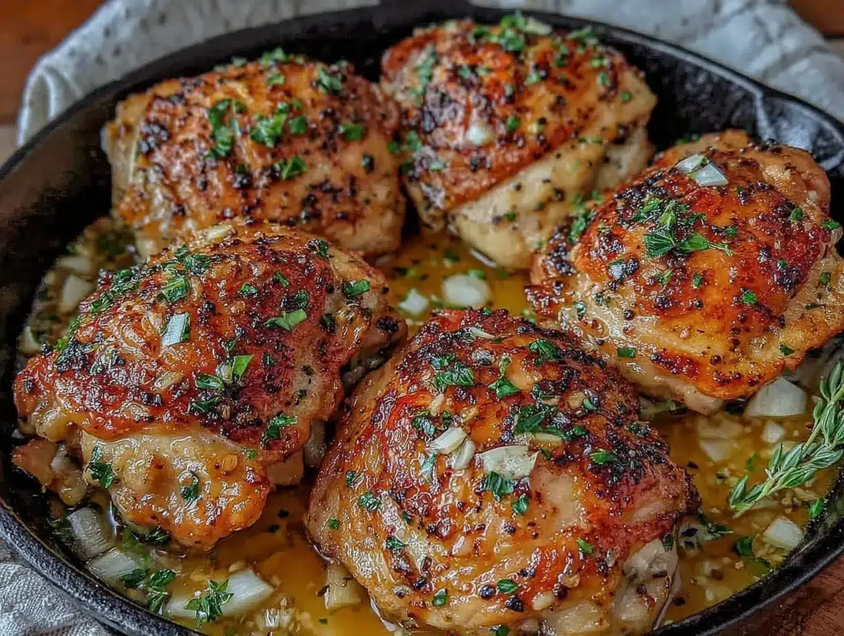 garlic butter chicken thighs preparation steps