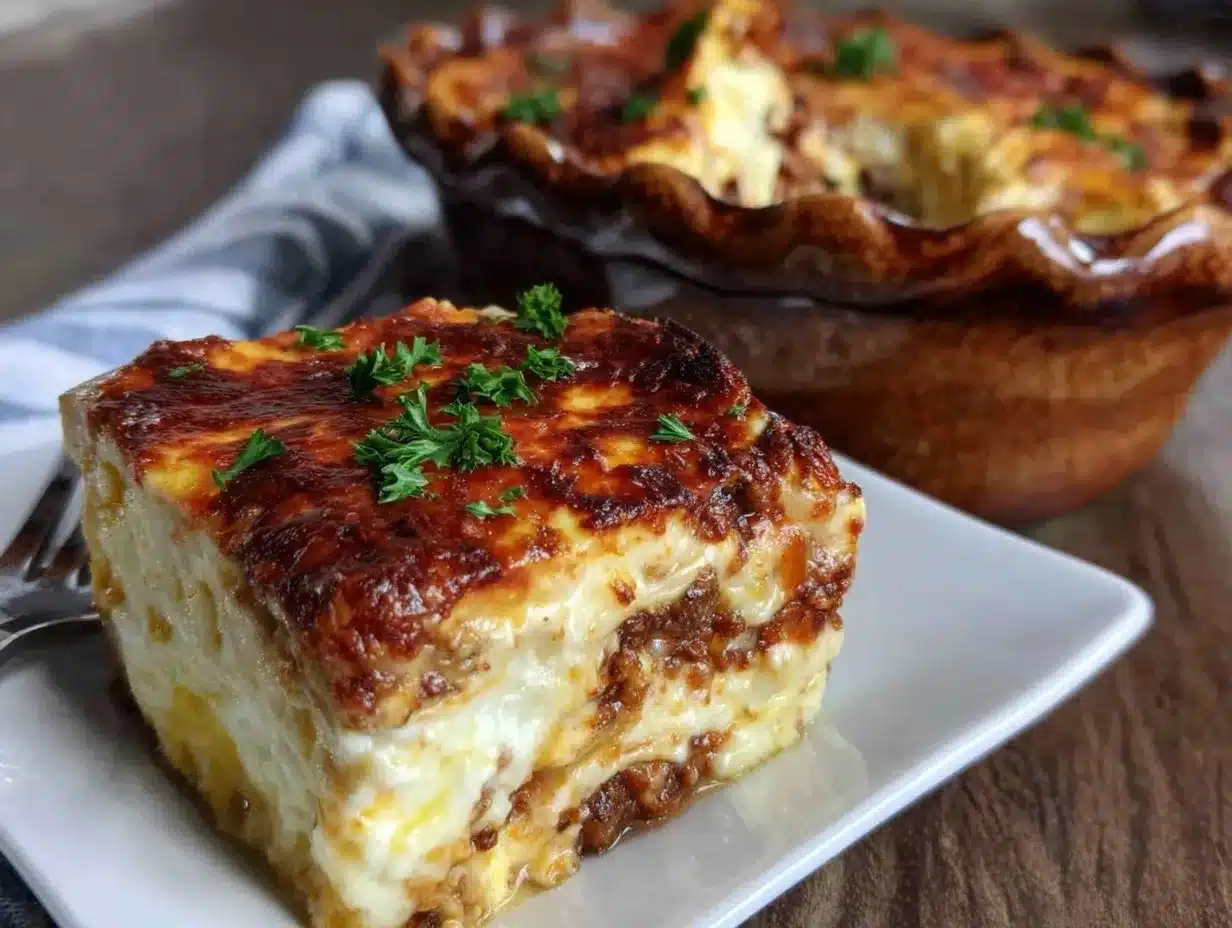 Greek Eggplant Moussaka Recipe – Easy & Comforting Dinner 4 Greek eggplant moussaka preparation steps