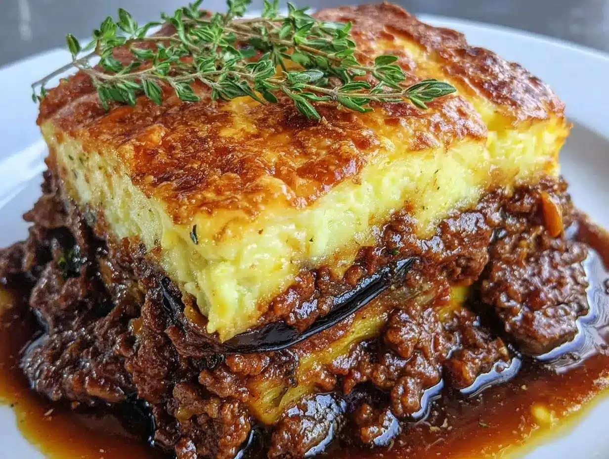 Creamy Greek Moussaka Recipe – Easy Comfort Food Classic 4 Greek Moussaka preparation steps