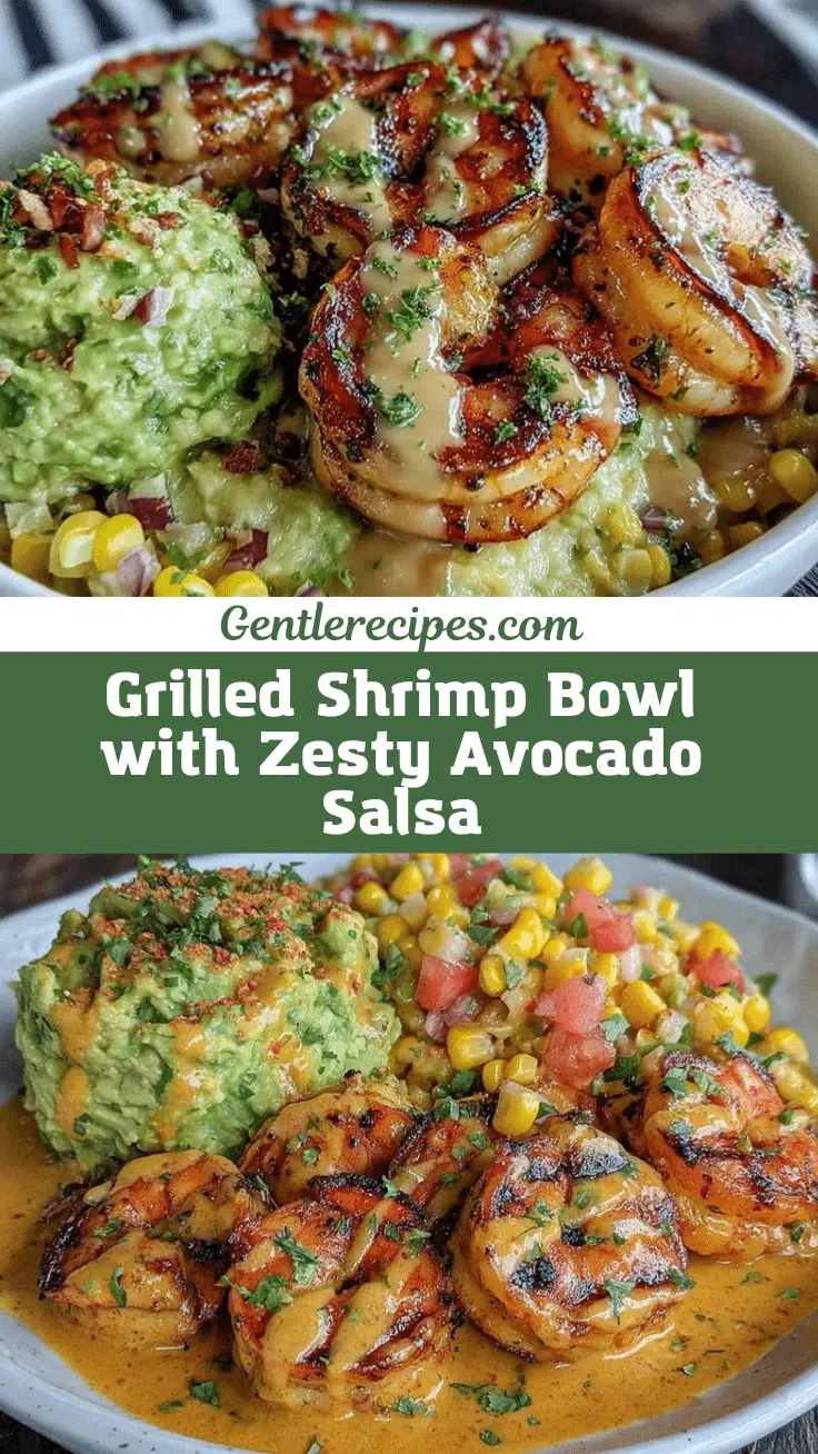 Grilled Shrimp Bowl Recipe with Avocado Corn Salsa & Sauce 5 grilled shrimp bowl recipe