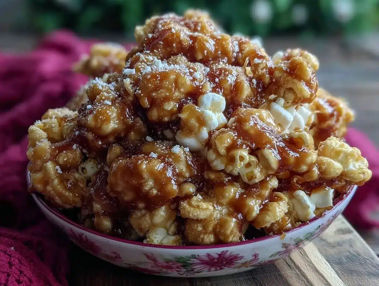 marshmallow caramel corn preparation steps