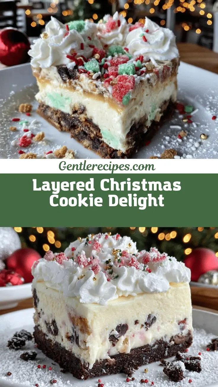 No-Bake Christmas Cookie Lasagna – Easy Festive Holiday Dessert 5 No-Bake Christmas Cookie Lasagna recipe