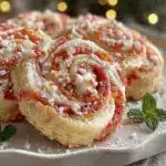 Poinsettia Pinwheel Cookies - featured image