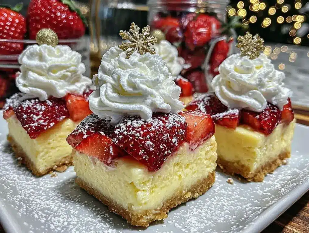 Santa Hat Cheesecake Crispy Squares - featured image