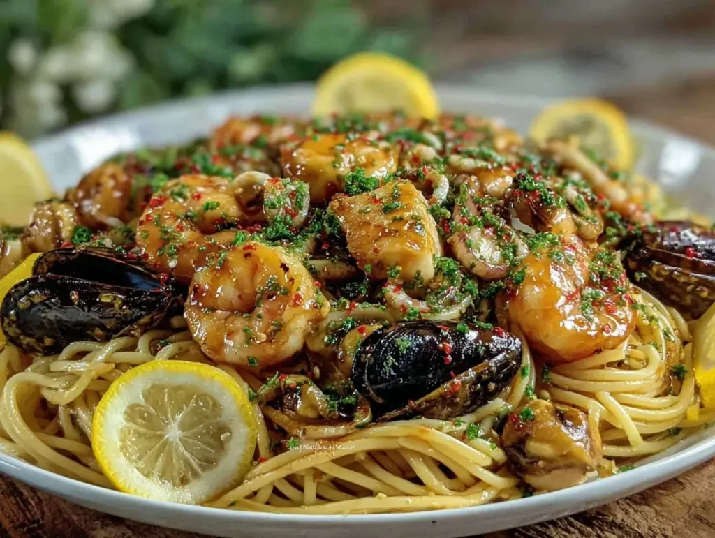 seafood pasta - featured image