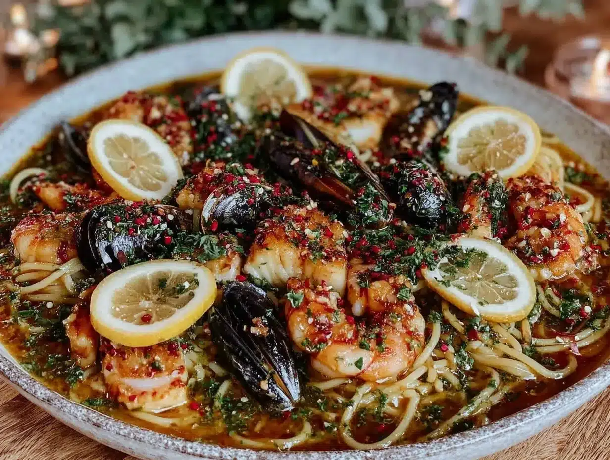 seafood pasta preparation steps