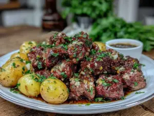 Slow Cooker Garlic Butter Beef Bites - featured image