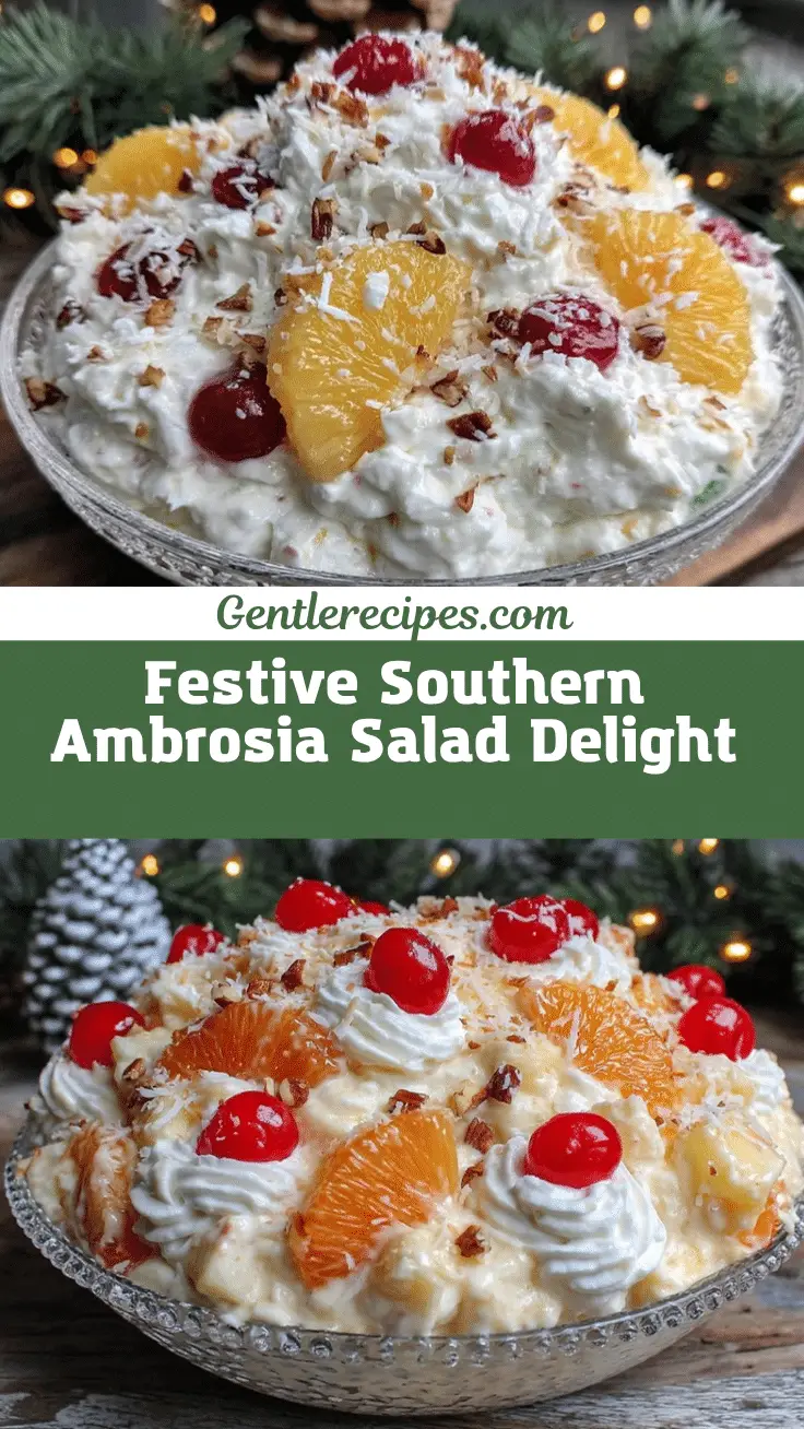 Southern Christmas Ambrosia Salad Recipe with Coconut 5 Southern Christmas Ambrosia Salad recipe