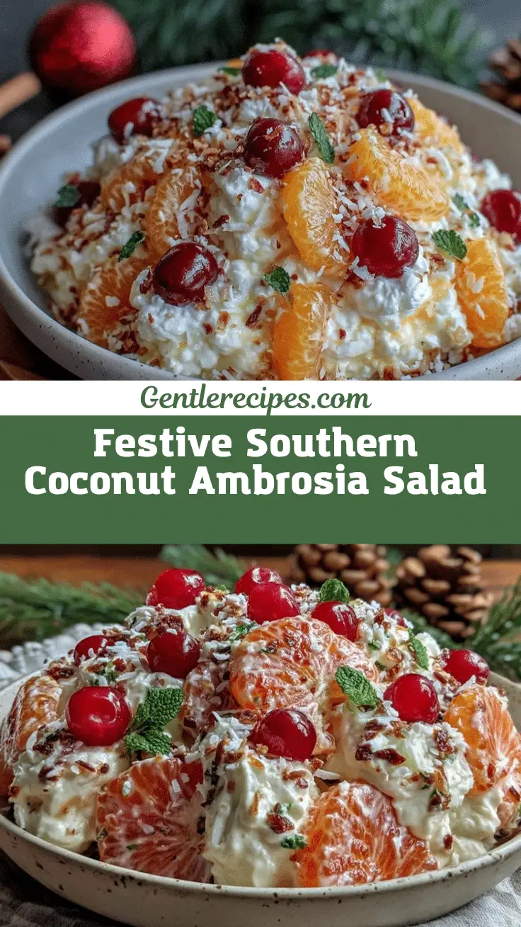 Southern Christmas Ambrosia Salad Recipe with Coconut Tips 5 Southern Christmas Ambrosia Salad recipe