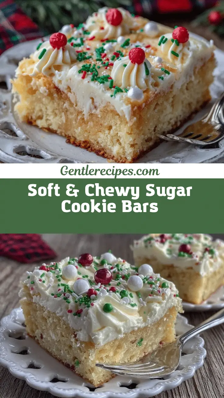 Soft & Chewy Sugar Cookie Bars – Easy Christmas Dessert Idea 5 sugar cookie bars recipe