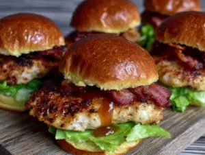 sweet maple chicken sliders - featured image