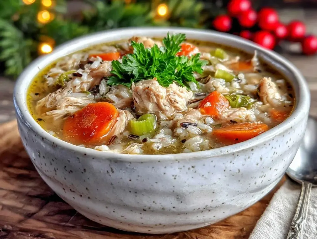 turkey and wild rice soup - featured image