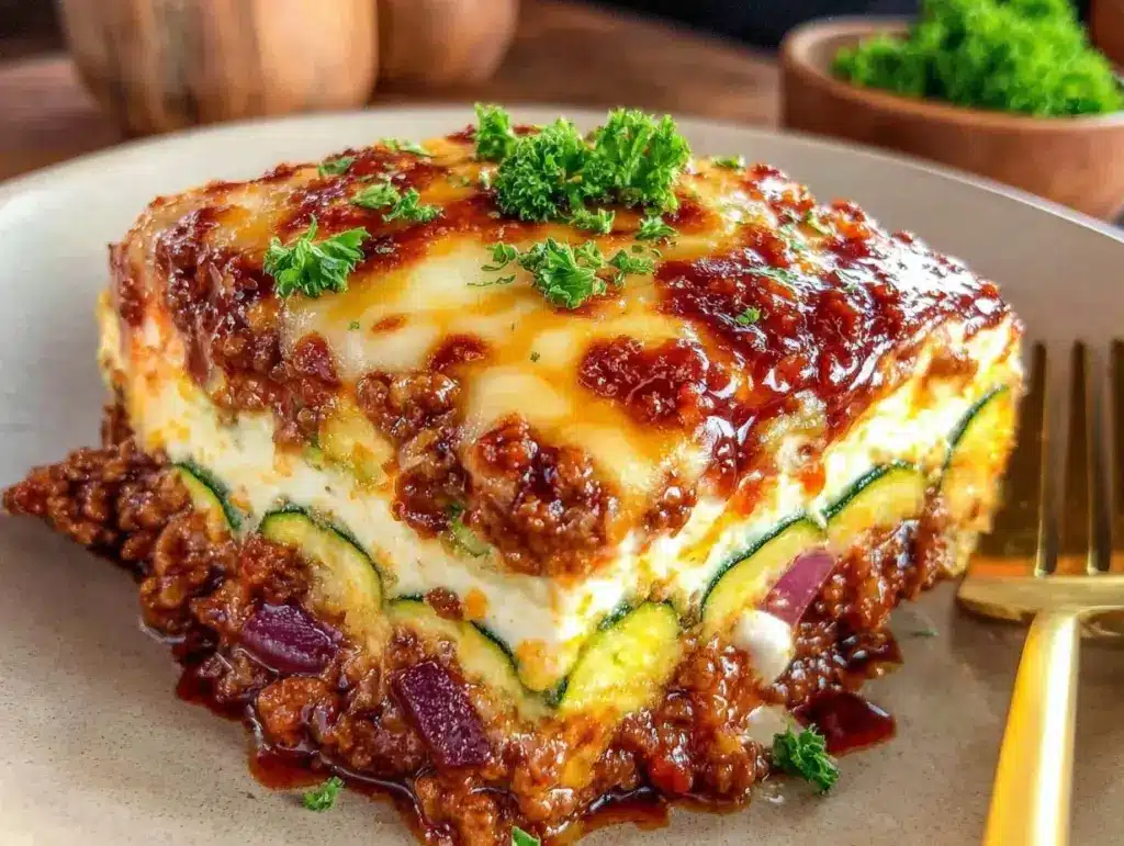 zucchini pizza casserole - featured image