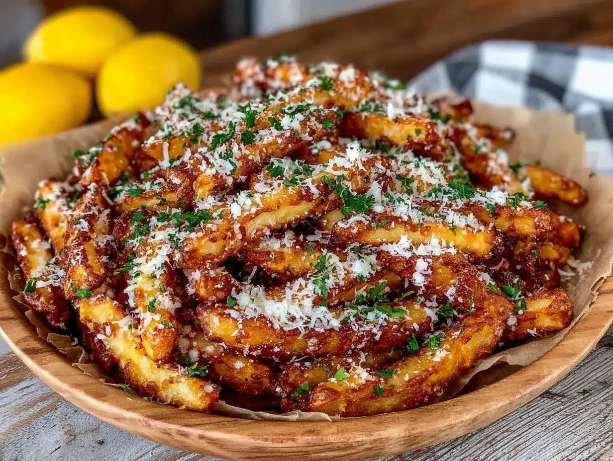 Crispy Air Fryer Garlic Parmesan Fries – Best BBQ Side Dish 4 Air Fryer Garlic Parmesan Fries preparation steps
