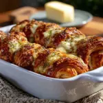 baked ham and cheese croissants - featured image