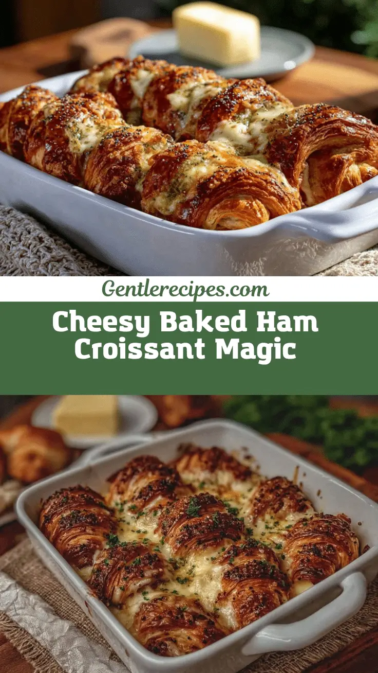 baked ham and cheese croissants recipe