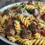 Cheeseburger Alfredo Pasta - featured image