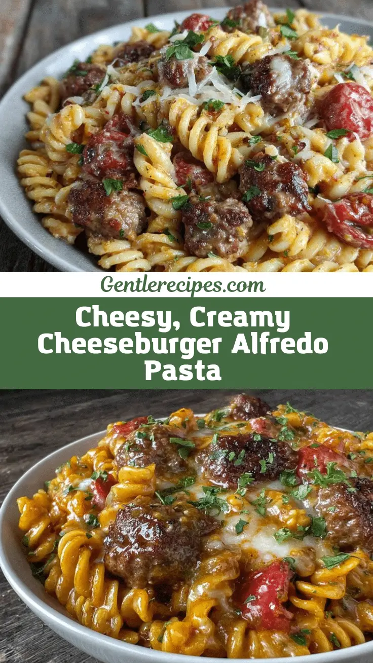 Cheesy Cheeseburger Alfredo Pasta – Perfect Comfort Food Recipe 5 Cheeseburger Alfredo Pasta recipe