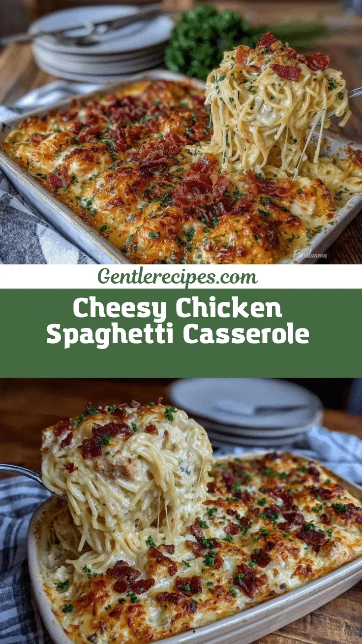 Cheesy Chicken Spaghetti Bake – Easy Comfort Food Recipe 5 cheesy chicken spaghetti bake recipe