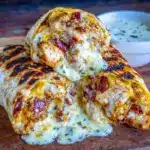 cheesy garlic chicken wraps - featured image