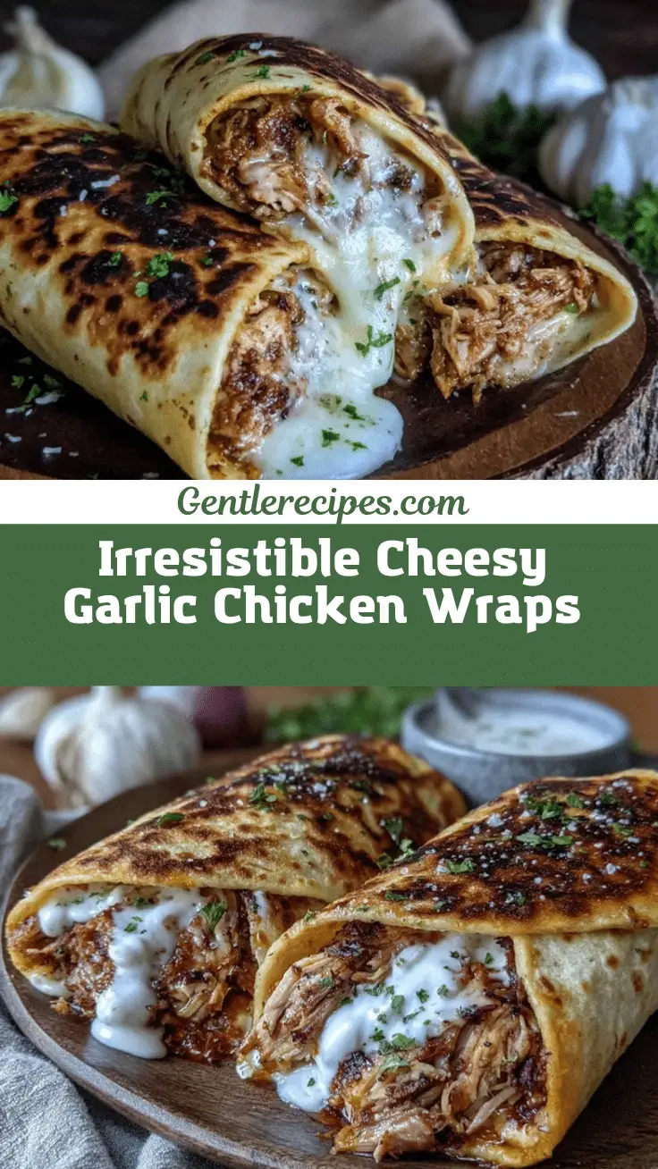 cheesy garlic chicken wraps recipe