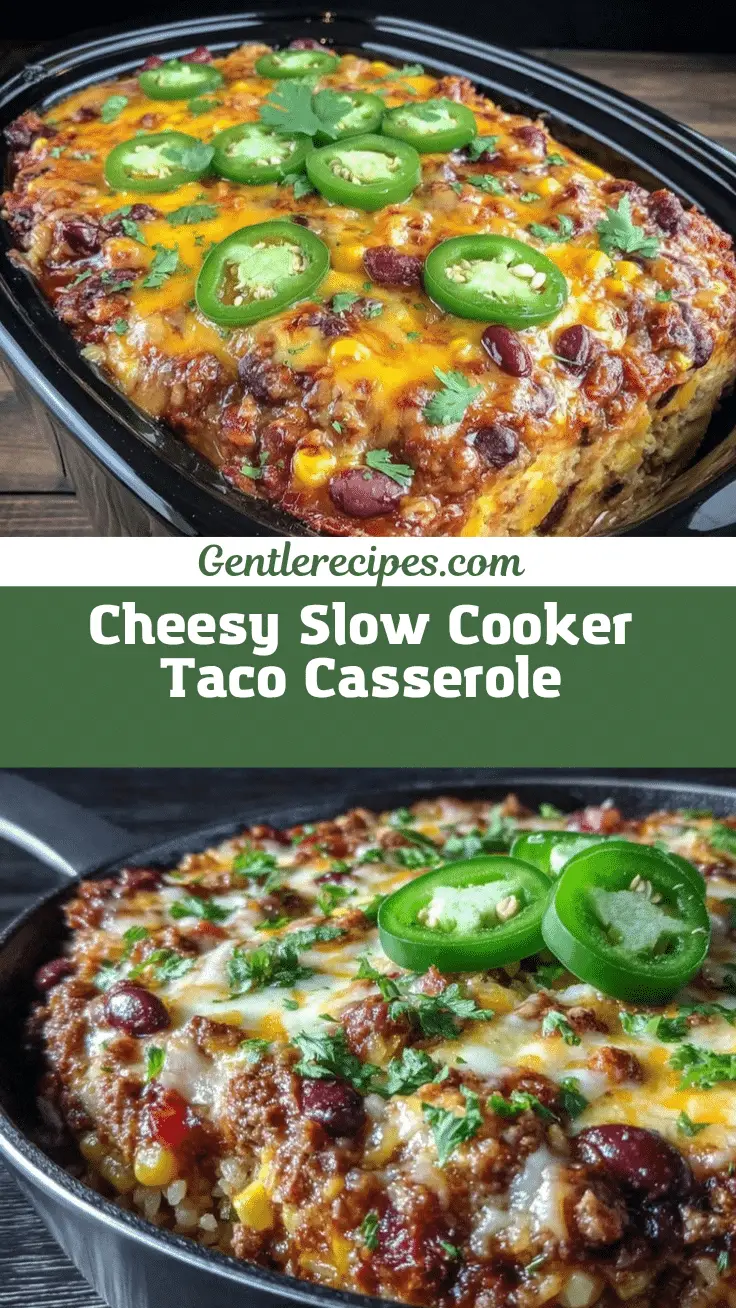 Cheesy Slow Cooker Taco Casserole - Best Easy Dinner Recipe 5 Cheesy Slow Cooker Taco Casserole recipe