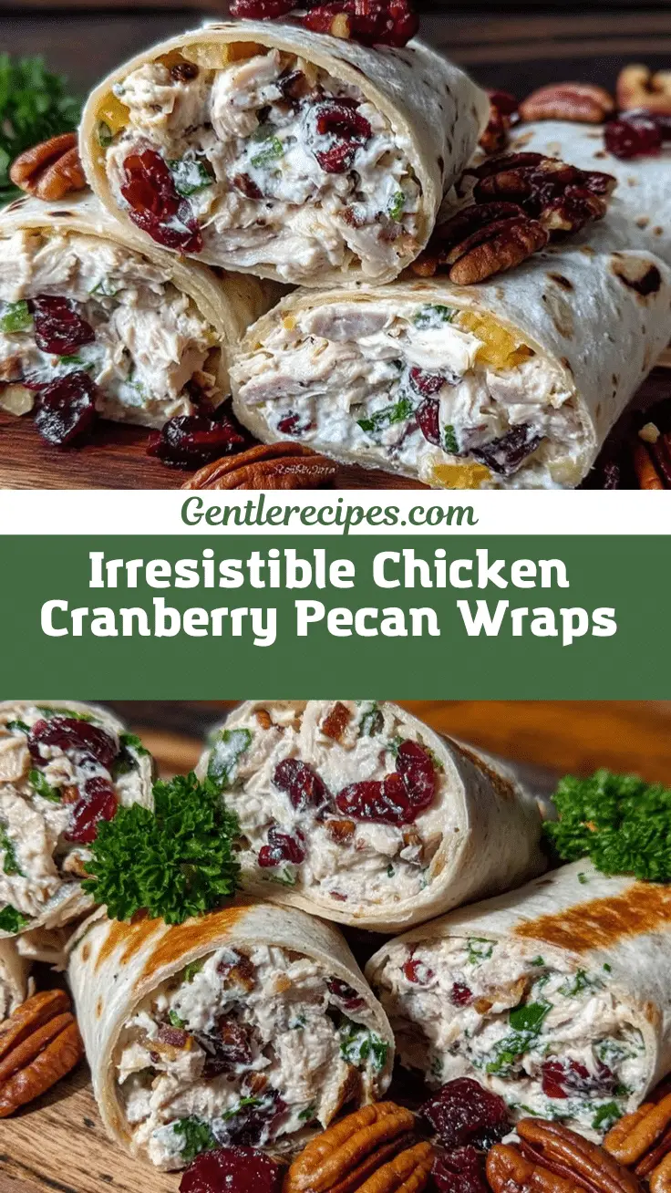 Chicken Cranberry Pecan Wraps Recipe – Easy & Delicious Lunch 5 Chicken Cranberry Pecan Wraps recipe