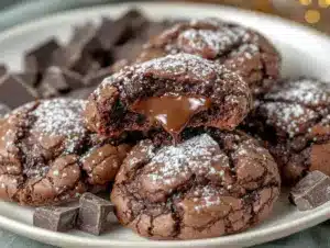 chocolate lava cookies - featured image
