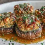 crab-stuffed mushrooms - featured image