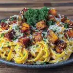 creamy butternut squash pasta - featured image